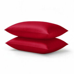 Aspire Homeware Bed Pillowcase Pair -Soft Breathable Envelop Bedding Red Pillow Covers, Plain Dyed Pillowcase Set, 50 X 75 Cm - thumbnail 1