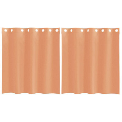 Berkfield Durable Voile Curtains With Grommets 2 Pcs Terracotta - image 1