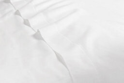 Just So Home Luxury 300 Thread Count Cotton Sateen Flat Sheet Made In Portugal White (King) - thumbnail 2