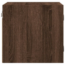 Berkfield Bedside Cabinet With Glass Door Brown Oak 35X37X35 Cm - thumbnail 8