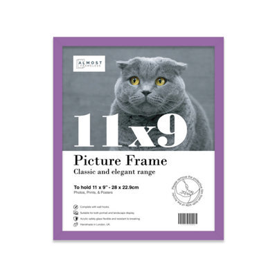 11X9 Purple Picture Frame (27.9 X 22.9Cm) Poster, Photo, Artwork, Gallery Wall Or Print - image 1