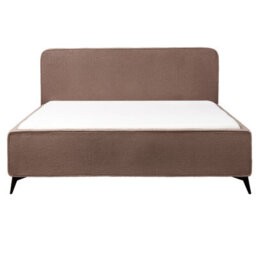 Beliani Bed Boucle Valognes 180 X 200 Cm (Eu Super King) Brown - thumbnail 4