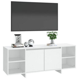 Berkfield Durable Tv Cabinet White 130X35X50 Cm Engineered Wood - thumbnail 4