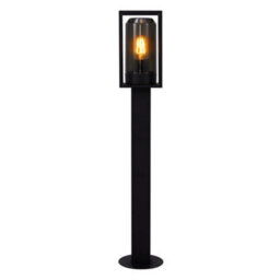 Nordlux Griffin Outdoor Aluminium Garden Post Tinted Glass Black,mains - thumbnail 2
