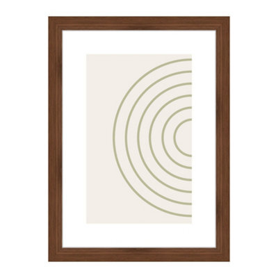 Accent By Nielsen Velino Walnut Picture Frame A4, 21X29.7Cm - With Glass Front And Abstract Poster Print - image 1