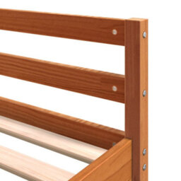 Berkfield Loft Bed With Desk And Ladder Wax Brown 160X200 Cm Solid Wood Pine - thumbnail 8