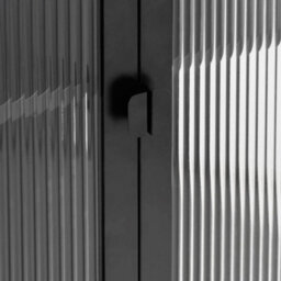 Vidaxl Highboard Black 90X40X180 Cm Glass And Steel - thumbnail 9