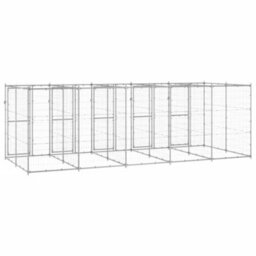 Berkfield Durable Outdoor Dog Kennel Galvanised Steel 12.1 M2 - thumbnail 4
