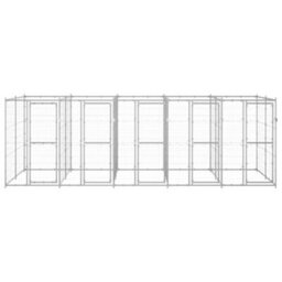 Berkfield Durable Outdoor Dog Kennel Galvanised Steel 12.1 M2 - thumbnail 1
