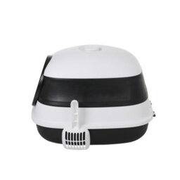 Thehotsale Black Extra Large Hooded Cat Litter Box With Odor Filter Scoop - thumbnail 4