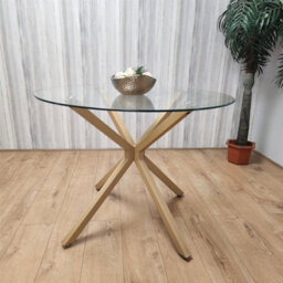 Kosy Koala Dining Table Clear Glass Kitchen Place For 4 Seats, Dining Table Only (Clear H 75 X L 100 X W 100 Cm) - thumbnail 8