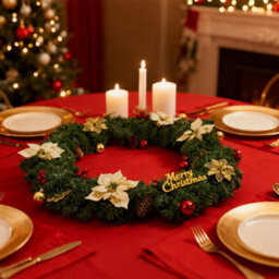 Living And Home 270Cm Artificial Luxury Christmas Wreath Decoration - thumbnail 1