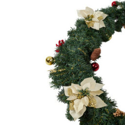 Living And Home 270Cm Artificial Luxury Christmas Wreath Decoration - thumbnail 8