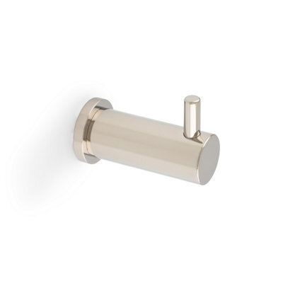 Alexander & Wilks Brunel Plain Coat Hook On 25mm Rose - Polished Nickel Pvd