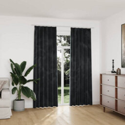 Berkfield Blackout Curtains 2 Pcs With Hooks Velvet Anthracite 140X225 Cm - thumbnail 1