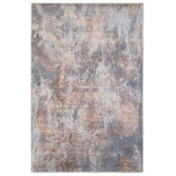 Loomed Silver Gold Metallic Distressed Abstract Anti Slip Washable Rug 240X330Cm - thumbnail 1