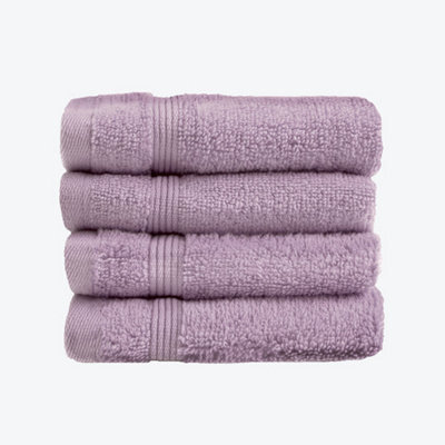 Allure Bath Fashions Luxury Zero Twist Egyptian Cotton 4 Pack Face Cloths - Heather - image 1