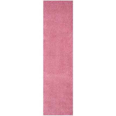 The Rugs Pink Soft Plain Design Fluffy Shaggy Rugs And Runners High Pile Living Room Kitchen Hallway 380 - image 1