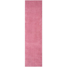 The Rugs Pink Soft Plain Design Fluffy Shaggy Rugs And Runners High Pile Living Room Kitchen Hallway 380 - thumbnail 1