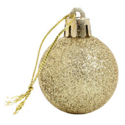 Darphe 36 Shatterproof Gold Pieces Xmas Ball Ornament Christmas Tree Deluxe Bauble Set - thumbnail 6