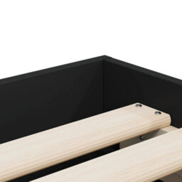 Berkfield Bed Frame With Drawers Without Mattress Black 75X190 Cm Small Single - thumbnail 9