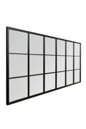 "Mirroroutlet The Genestra Black Modern Window Garden Wall Mirror 69"" X 33"" 174Cm X 85Cm" - thumbnail 4