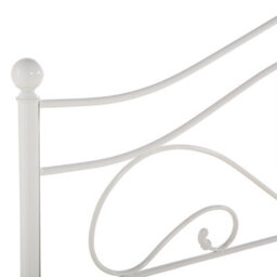 Beliani Bed Metal Lyra 160 X 200 Cm (Eu King Size) White - thumbnail 8