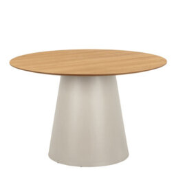 Furniture To Go Soli Round Dining Table In Oak/grey 120X75Cm