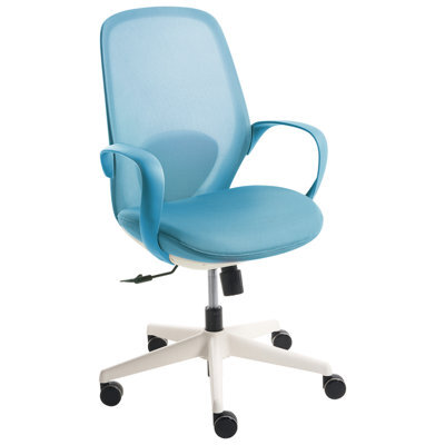 Beliani Modern Office Chair Foama Blue - image 1