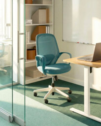 Beliani Modern Office Chair Foama Blue - thumbnail 2
