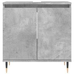 Berkfield Industrial Bathroom Cabinet Concrete Grey 58X33X60 Cm Engineered Wood - thumbnail 4