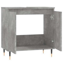 Berkfield Industrial Bathroom Cabinet Concrete Grey 58X33X60 Cm Engineered Wood - thumbnail 5