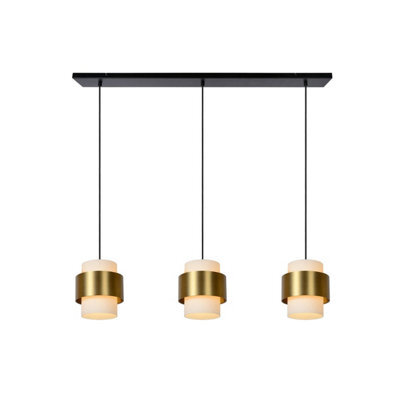Lucide Firmin Classic Bar Pendant Light - 3Xe27 - Matt Gold, Brass - image 1