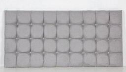 Comfy Deluxe 5Ft 20Inch  Sky Blue Plush Velvet Matching Fabric Buttons Omega  Headboard