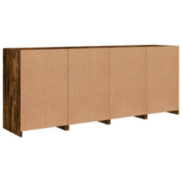 Berkfield Sideboard With Led Lights Smoked Oak 164X37X67 Cm - thumbnail 9