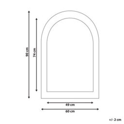 Beliani Wall Mirror Huriel 60 Cm 90 Cm Velvet Olive Green - thumbnail 3