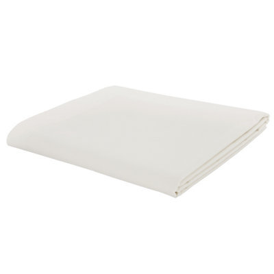 Catherine Lansfield Bedroom Easy Iron Percale Combed Flat Sheet Cream - image 1