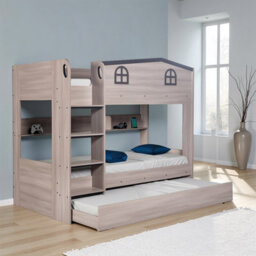 Seconique Hector Bunk Bed & Trundle Set - Ash Grey