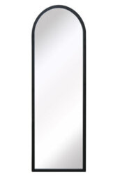 "Mirroroutlet - The Arcus - Black Metal Framed Arched Garden Wall Mirror 47"" X 16"" (120 X 40 Cm)" - thumbnail 3