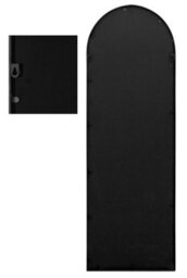 "Mirroroutlet - The Arcus - Black Metal Framed Arched Garden Wall Mirror 47"" X 16"" (120 X 40 Cm)" - thumbnail 5
