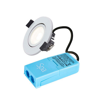 Plum&clay Dallas White Tiltable Led Downlight 5W, Ip65 Fire Rated