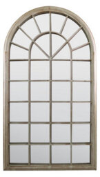 Mirroroutlet The Somerley Country Rustic Framed Arched Leaner Metal Wall Mirror 129Cm X 76Cm - thumbnail 2