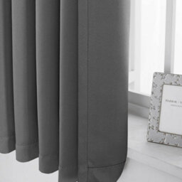 Ameha Dark Grey Blackout Pencil Pleat Curtains Ready Made Thermal Insulated Heavy Thick Curtain 66''x90'' Bedroom Living Room Uk - thumbnail 4