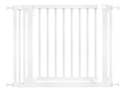 Safetots Wooden Elegance Gate, White, 97Cm - 105Cm, Pressure Fit Safety Gate, 65Cm Extra Wide Doorway, Easy Installation - image 1