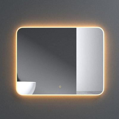 Durovin Bathrooms Wall Mounted Illuminated Led Bathroom Mirror Touch Sensitive Switch And Anti Fog 900 X 700mm - image 1