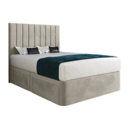 Enrico Upholstered Soft Velvet Designer Bed Frame - thumbnail 1