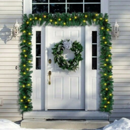 9Ft Christmas Garland With Lights Xmas - thumbnail 2