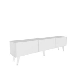 Decorotika Milagro Modern Tv Unit Tv Stand Gloss For Tvs Up To 71 Inch White&silver - thumbnail 5
