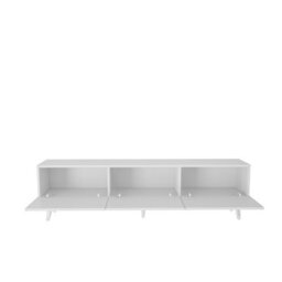 Decorotika Milagro Modern Tv Unit Tv Stand Gloss For Tvs Up To 71 Inch White&silver - thumbnail 6