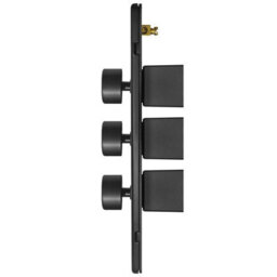 Long Life Lamps Company Matt Black 3 Gang 2 Way Led Dimmer Screwless Bl357Led - thumbnail 3